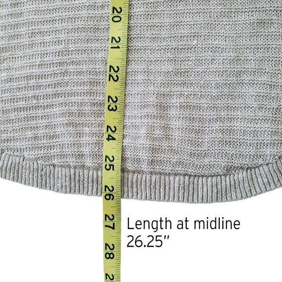 Tahari 100% Linen Open Weave Lightweight Long Sleeve Sweater Size M - Picture 10 of 15